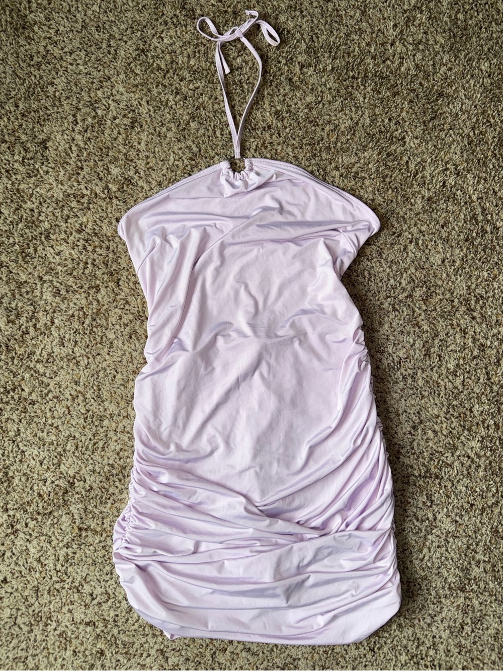 Fashion Nova Lavender Ruched Mini Dress Size Large - Picture 4 of 6